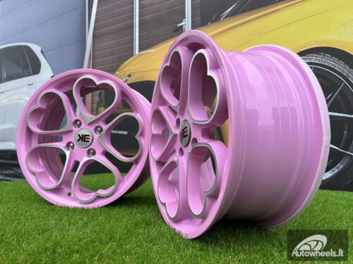 Ratlankis Heritage Kokoro Monoc heart style | R15X6.5J 4X100 ET35 73.1 Pink with Diamond Cut face BMW E30, VW Golf/Jetta, Audi 80 B2 / Coupe B2 / Honda Civic / Mitsubishi Colt / JDM Cars