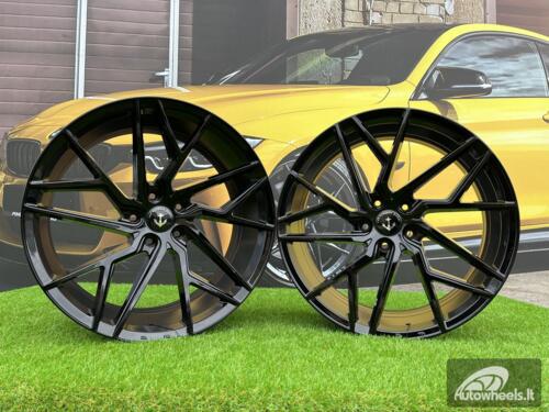 Ratlankis M-X4T Vossen design | R21X10.5J 5X112 ET43 66.56 Gloss black BMW X5 / X6 / X7 G05, G06. G07