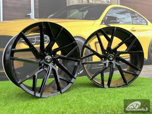 Ratlankis M-X4T Vossen design | R21X10.5J 5X112 ET43 66.56 Gloss black BMW X5 / X6 / X7 G05, G06. G07