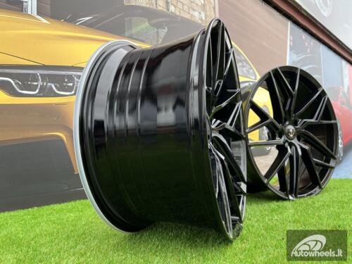 Ratlankis M-X4T Vossen design | R21X10.5J 5X112 ET43 66.56 Gloss black BMW X5 / X6 / X7 G05, G06. G07