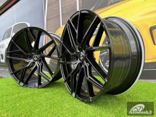 Ratlankis M-X4T Vossen design | R21X10.5J 5X112 ET43 66.56 Gloss black BMW X5 / X6 / X7 G05, G06. G07