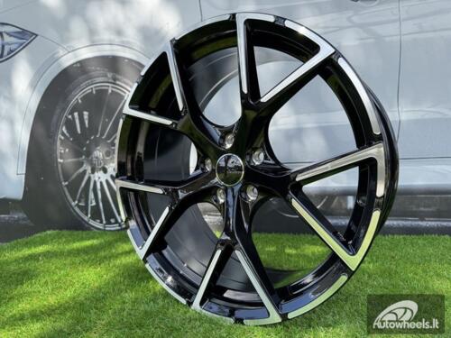 Ratlankis R18x8  5X112  ET  46  57.1  3S5997  Black Polished (MB)  For AUD  (R+P)  (HYBRID FORGED New Model)