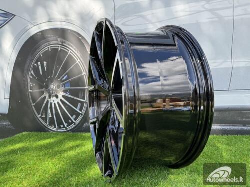 Ratlankis R18x8  5X112  ET  46  57.1  3S5997  Black Polished (MB)  For AUD  (R+P)  (HYBRID FORGED New Model)