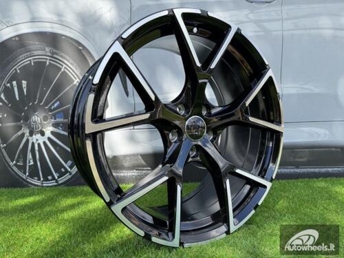 Ratlankis R18x8  5X112  ET  46  57.1  3S5997  Black Polished (MB)  For AUD  (R+P)  (HYBRID FORGED New Model)