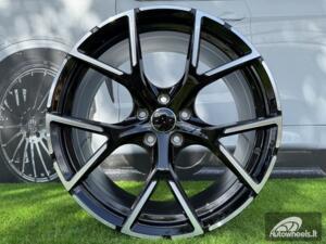 Ratlankis R18x8  5X112  ET  46  57.1  3S5997  Black Polished (MB)  For AUD  (R+P)  (HYBRID FORGED New Model)