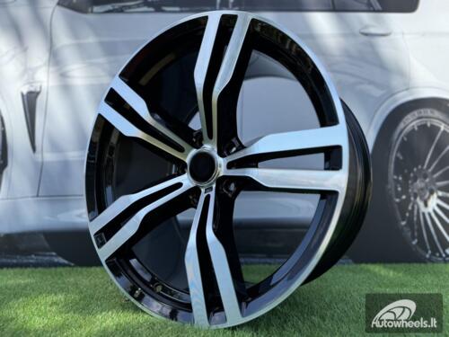 Ratlankis R20x8.5  5X120  ET  25  72.6  B5327  Black Polished (MB)  For BMW  (K4)  (Rear+Front)