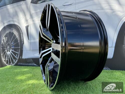 Ratlankis R20x8.5  5X120  ET  25  72.6  B5327  Black Polished (MB)  For BMW  (K4)  (Rear+Front)