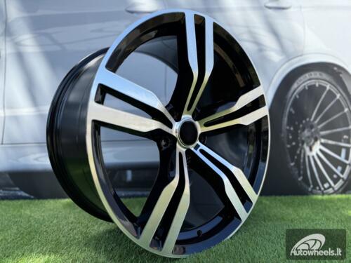 Ratlankis R20x8.5  5X120  ET  25  72.6  B5327  Black Polished (MB)  For BMW  (K4)  (Rear+Front)
