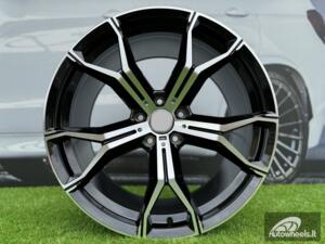 Ratlankis R20x9  5X112  ET  35  66.6  B5498  Black Polished (MB)  For BMW  (K2+P)  (Rear+Front)
