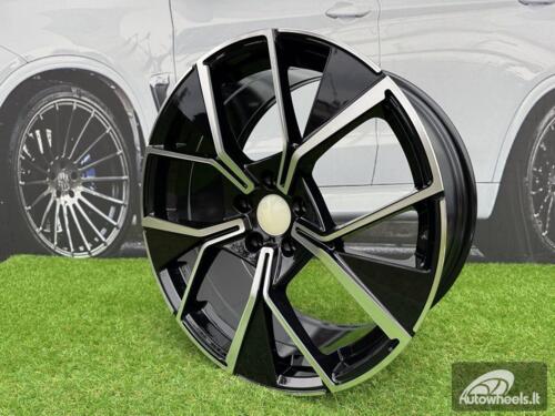 Ratlankis R20x8.5  5X112  ET  38  57.1  Y1196  Black Polished (MB)  For VW  (K2+P)  (New Tiguan)