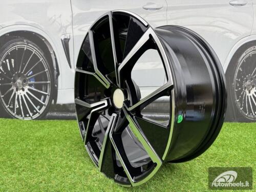 Ratlankis R20x8.5  5X112  ET  38  57.1  Y1196  Black Polished (MB)  For VW  (K2+P)  (New Tiguan)