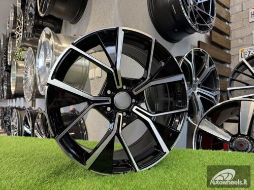 Ratlankis R20x8.5  5X112  ET  38  57.1  Y1196  Black Polished (MB)  For VW  (K2+P)  (New Tiguan)