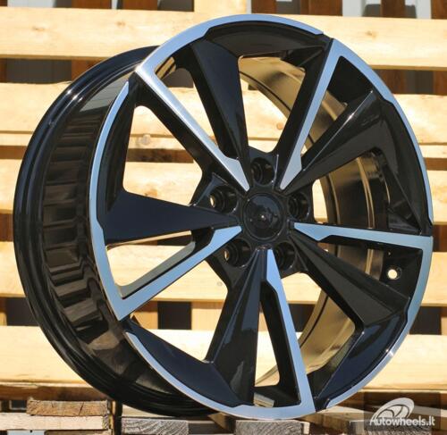 Ratlankis R18x7.5  5X114.3  ET  45  66.1  D1982  Black Polished (MB)  For NISS  (Z3+Z4)  (Qashqai NEW Model)