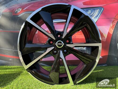 Ratlankis R18x7.5  5X114.3  ET  45  66.1  D1982  Black Polished (MB)  For NISS  (Z3+Z4)  (Qashqai NEW Model)