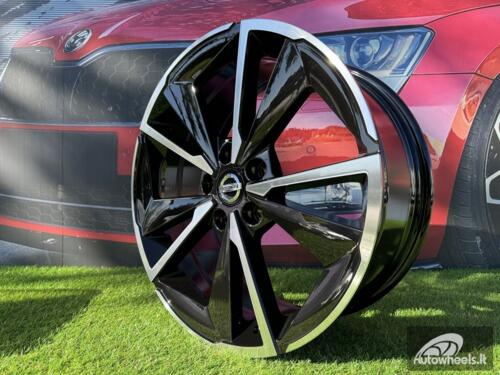 Ratlankis R18x7.5  5X114.3  ET  45  66.1  D1982  Black Polished (MB)  For NISS  (Z3+Z4)  (Qashqai NEW Model)