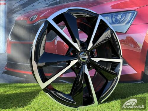 Ratlankis R18x7.5  5X114.3  ET  45  66.1  D1982  Black Polished (MB)  For NISS  (Z3+Z4)  (Qashqai NEW Model)