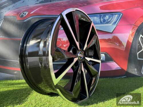 Ratlankis R18x7.5  5X114.3  ET  45  66.1  D1982  Black Polished (MB)  For NISS  (Z3+Z4)  (Qashqai NEW Model)