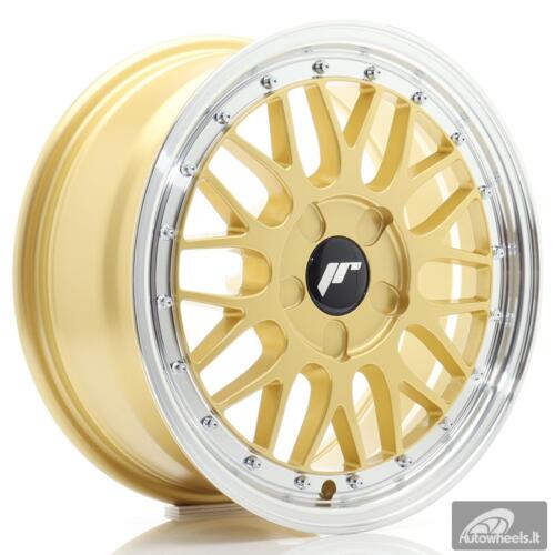 JR Wheels JR23 16x7 ET20-45 5H BLANK Gold w/Machined Lip