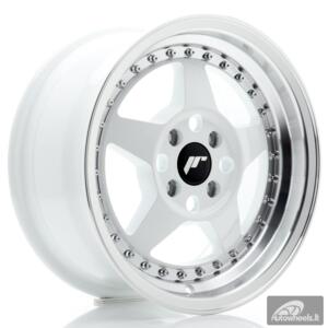 JR Wheels JR6 15x8 ET25 4x100 White w/Machined Lip