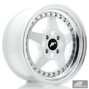 JR Wheels JR6 15x8 ET25 4x100 White w/Machined Lip