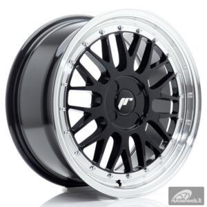 JR Wheels JR23 17x7,5 ET20-40 4H BLANK Gloss Black w/Machined Lip