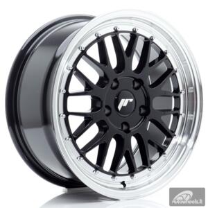 JR Wheels JR23 17x8 ET35 5x100 Gloss Black w/Machined Lip