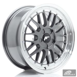 JR Wheels JR23 17x8 ET20-45 5H BLANK Hyper Gray w/Machined Lip