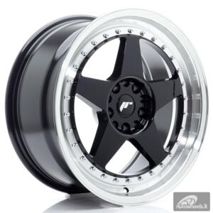 JR Wheels JR6 18x8,5 ET22 5x114,3/120 Gloss Black w/Machined Lip