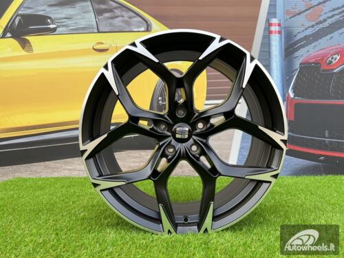 Ratlankis Oliver 8,5X19 5X112 ET43 57,1 Satin Black + Machined Spoke