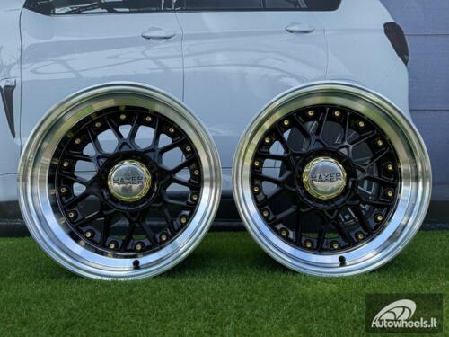 Ratlankis R17x8  10X112/120  ET  30  74.1  L1880  (HX025)  Black+Polished Lip (BLPL)  For HAXER  (P1)