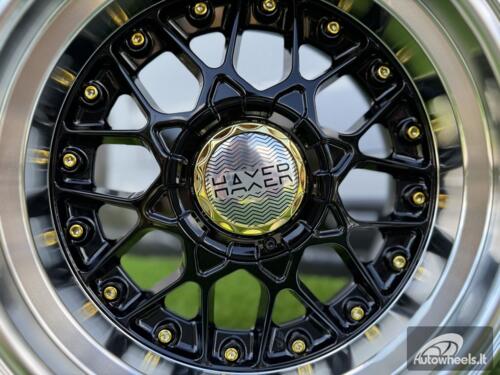 Ratlankis R17x8  10X112/120  ET  30  74.1  L1880  (HX025)  Black+Polished Lip (BLPL)  For HAXER  (P1)