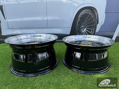 Ratlankis R17x8  10X112/120  ET  30  74.1  L1880  (HX025)  Black+Polished Lip (BLPL)  For HAXER  (P1)