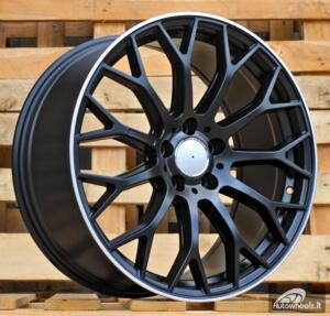 Ratlankis R19x8  5X112  ET  40  66.6  YS1180  Black Half Matt+Polished Lip (BLHMPL)  For MER  (K2)  (HYBRID FORGED New Model)