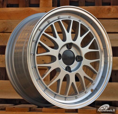 Ratlankis R16x7  4X100  ET  35  67.1  A1025  (3S215)  Silver+Polished Lip (SP)  For RACIN  (D4)  (HYBRID FORGED Style BBS)