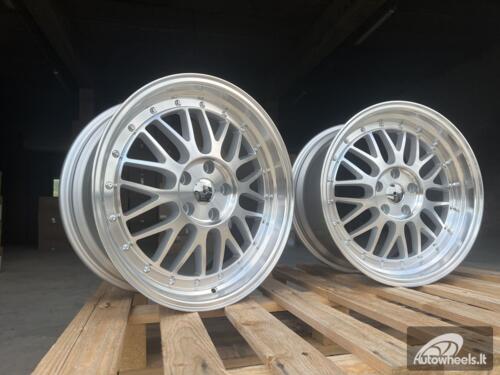 Ratlankis R16x7  4X100  ET  35  67.1  A1025  (3S215)  Silver+Polished Lip (SP)  For RACIN  (K2)  (HYBRID FORGED Style BBS)