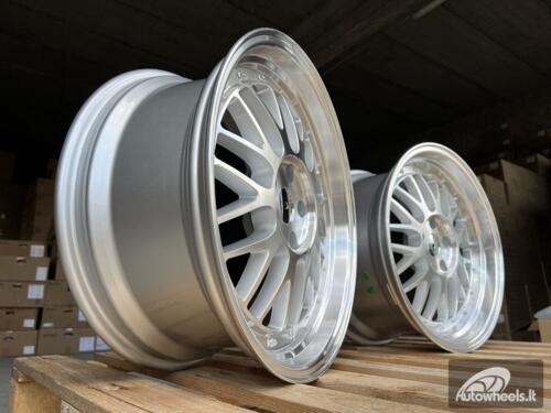 Ratlankis R16x7  4X100  ET  35  67.1  A1025  (3S215)  Silver+Polished Lip (SP)  For RACIN  (K2)  (HYBRID FORGED Style BBS)