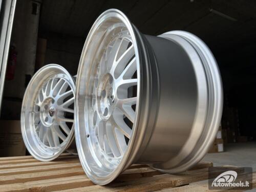 Ratlankis R16x7  4X100  ET  35  67.1  A1025  (3S215)  Silver+Polished Lip (SP)  For RACIN  (K2)  (HYBRID FORGED Style BBS)