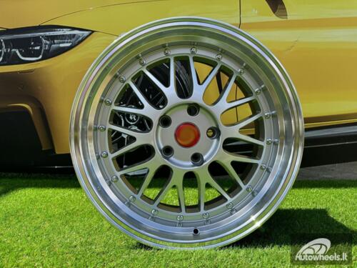 Ratlankis R16x7  4X100  ET  35  67.1  A1025  (3S215)  Silver+Polished Lip (SP)  For RACIN  (L2)  (HYBRID FORGED Style BBS)