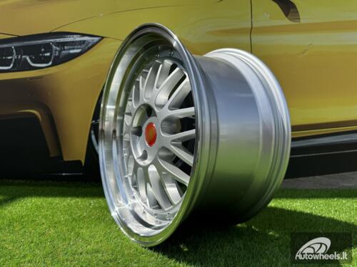Ratlankis R16x7  4X100  ET  35  67.1  A1025  (3S215)  Silver+Polished Lip (SP)  For RACIN  (L2+L4)  (HYBRID FORGED Style BBS)