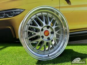 Ratlankis R16x7  4X100  ET  35  67.1  A1025  (3S215)  Silver+Polished Lip (SP)  For RACIN  (L2+L4)  (HYBRID FORGED Style BBS)