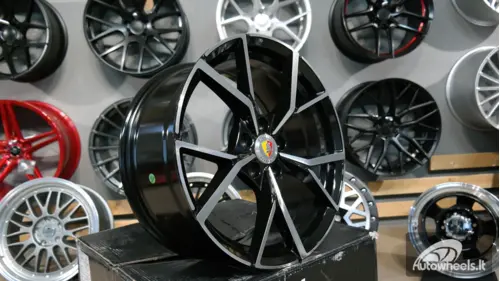 Ratlankis R18x8  5X112  ET  41  57.1  B5801  Black Polished (MB)  For VW  (K2+P2)