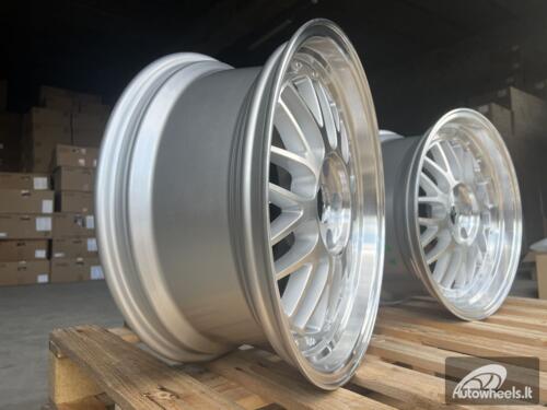 Ratlankis R17x7.5  5X112  ET  35  73.1  A1025  (3S215)  Silver+Polished Lip (SP)  For RACIN  (D3)  (HYBRID FORGED Style BBS)