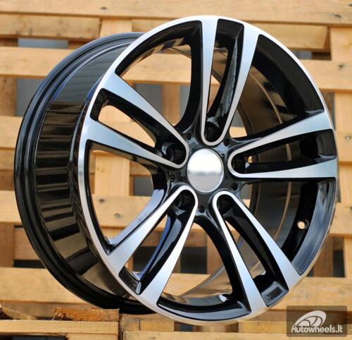 Ratlankis R17x8  5X120  ET  34  72.6  A5035  Black Polished (MB)  For BMW  (P)