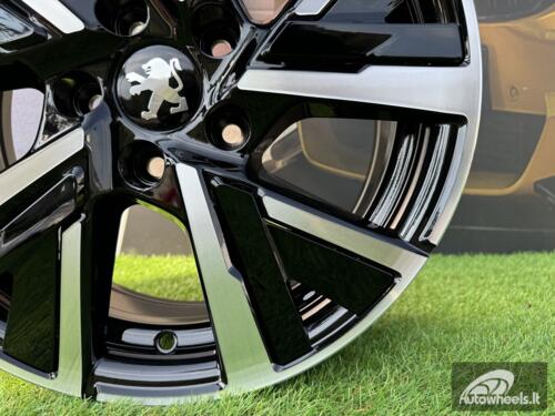 Ratlankis R16x6.5  4X108  ET  32  65.1  B5906  Black Polished (MB)  For PEUG  (D4)  (Carved Spokes)