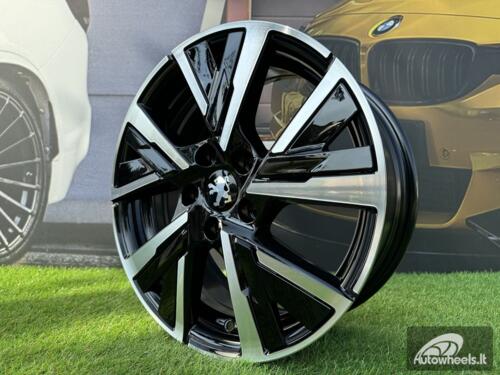 Ratlankis R16x6.5  4X108  ET  32  65.1  B5906  Black Polished (MB)  For PEUG  (K2)  (Carved Spokes)