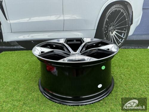 Ratlankis R19x8.5  5X112  ET  32  66.5  I5598  Silver Black Half Matt (SIBLHM)  For AUD  (P1)  (Black Polished Mirror Spokes)