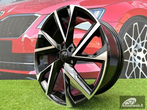 Ratlankis R19x8  5X112  ET  41  57.1  I5568  Black Polished (MB)  For SKODA  (P2)