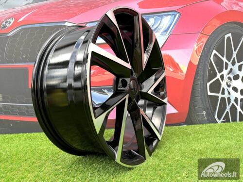 Ratlankis R19x8  5X112  ET  41  57.1  I5568  Black Polished (MB)  For SKODA  (P2)