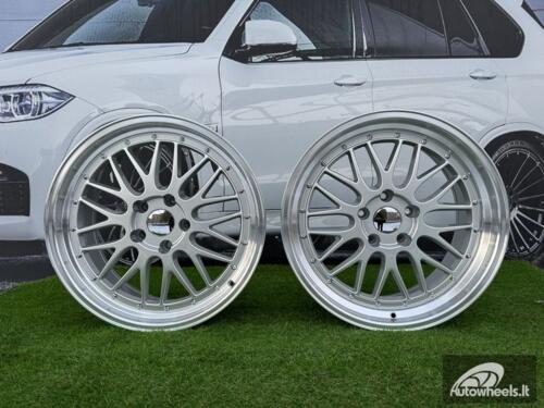 Ratlankis R19x8.5  5X120  ET  33  72.6  BK848  Silver+Polished Lip (SP)  For BMW  (K4)  (BBS Style Rear+Front)