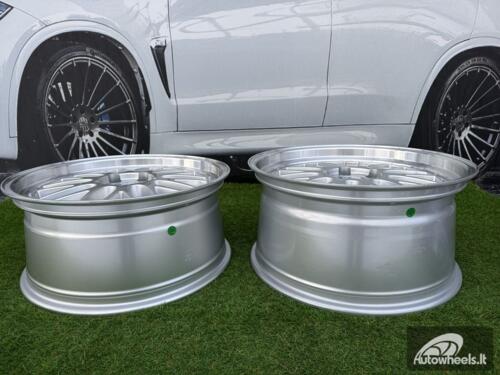 Ratlankis R19x9.5  5X120  ET  38  72.6  BK848  Silver+Polished Lip (SP)  For BMW  (K4)  (BBS Style Rear+Front)